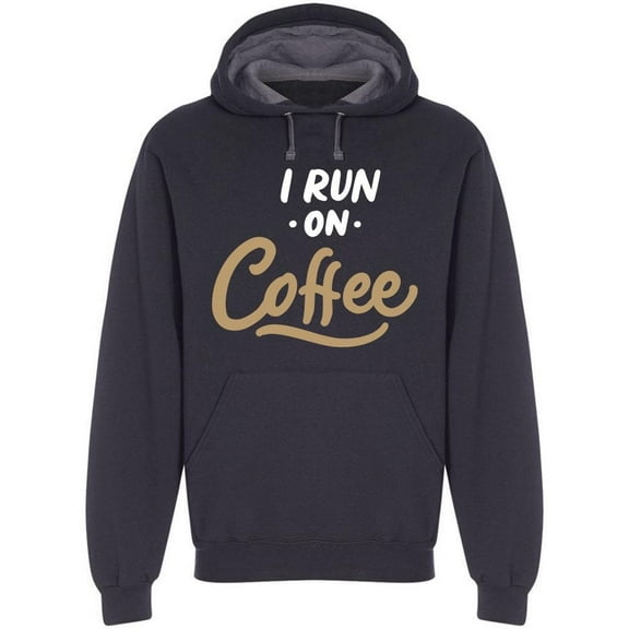 I Run On Coffee Hoodie Men -Image by Shutterstock, Male 3X-Large