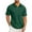 Army Green, variant on fatyb Summer Casual Shirts Men's Short Sleeve Collar T-Shirts Solid Color Button up Tops with Pocket
