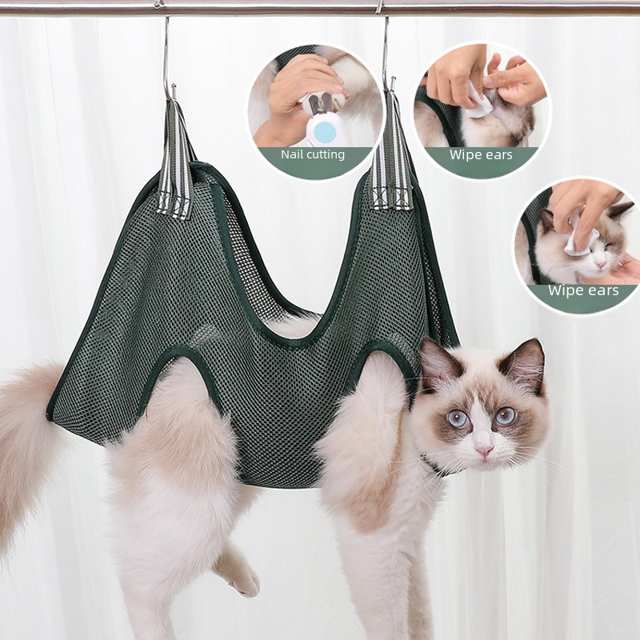 Hamaca de belleza para mascotas, corte de uñas para gatos y perros, hamaca de belleza para gatos y perros pequeños y medianos