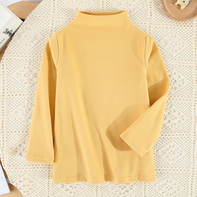 T-shirt à Manches Longues pour Filles, Col Rond, en Coton, Décontracté, pour Garçons de 5-6 Ans