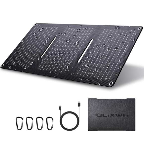 Cargador de panel solar portátil UlixWH 21W con dos puertos USB