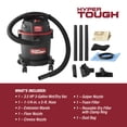 thumbnail image 3 of Hyper Tough 3 Gallon 3.5 HP Poly Wet Dry Vacuum for Home, Car, Garage & Workshop, 3 of 12