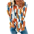thumbnail image 2 of Chandails à Capuchon Mode pour Femmes 2023 Col Rond Mode Décontracté Manches Longues Imprimé Chandail Hauts Blouse Rabais de 50 % Liquidation Costumes d'Halloween/Noël, 2 of 5
