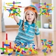 thumbnail image 4 of Pipe Tube Toy burgkidz STEM Learning, 188 unidades con base de ruedas, 4 of 9