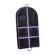 thumbnail image 2 of Bolsa de ropa de baile, transparente, protectora, para viajes, con bolsillos con cremallera. Púrpura Negro, 2 of 9