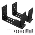 thumbnail image 3 of Soporte de barrera para puerta, soporte de barra de seguridad, soporte en U de Metal para puerta interior/exterior, puerta, 2x4 con tornillos, 2 uds. perfecl Soporte de barrera de puerta, 3 of 8