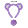 thumbnail image 2 of Wangjing 1PC Animal Theme Headband Set Cloth Elastic Ear Headband With Matching Tail Party Accessory Lightweight Adjustable For Carnival Halloween Festival Multi Color, 2 of 5