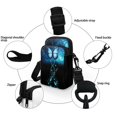 thumbnail image 5 of HELLHERO Butterfly with Zipper Adjustable Strap Double Layer 4.33x1.97x7.09 Adjustable Crossbody Bag Polyester Underarm Shoulder Bag for Adults, 5 of 7