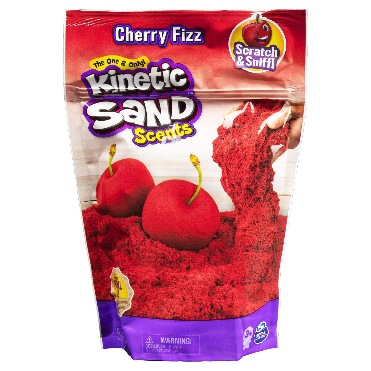 Kinetic Sand Scents, 8oz Cherry Fizz Red Scented Kinetic Sand, for Kids Aged 3 and Up