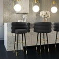 thumbnail image 5 of TOV Furniture Betty Black Velvet Barstool, 5 of 8