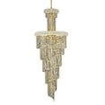 thumbnail image 2 of 1800 Spiral Collection Chandelier D:21in H:60in Lt:22 Gold Finish (Royal Cut Crystals), 2 of 2