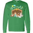 thumbnail image 3 of Inktastic Merry Christmas Cute Nativity Scene Long Sleeve T-Shirt, 3 of 5