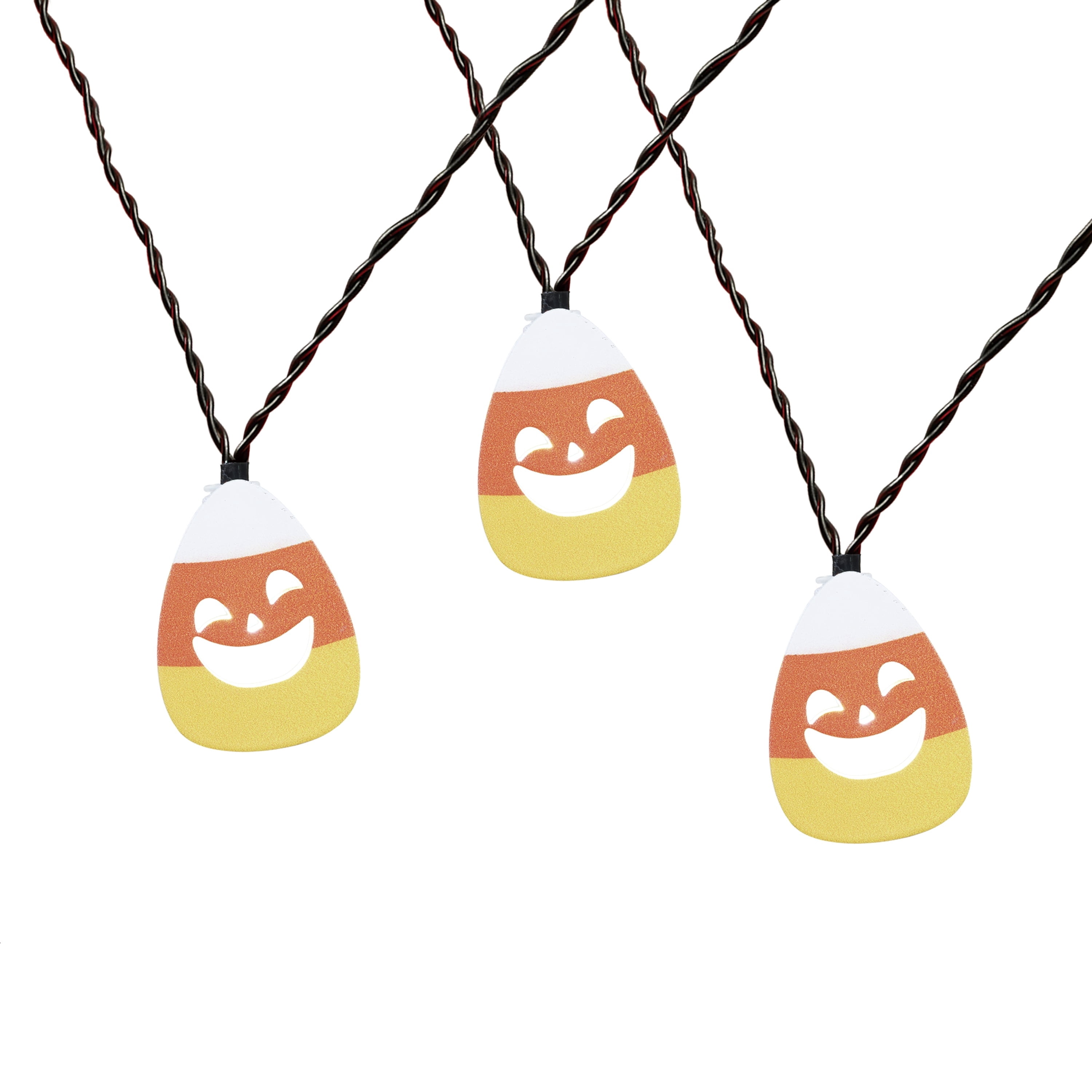 Indoor 10-Count LED Metal Candy Corn String Lights, Cool White, 4.5', Halloween by Way To Celebrate