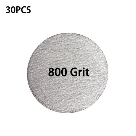 

BAMILL 30PCS 3 Inch Hook & Loop White Dry Sanding Disc Semi-Brittle Corundum Sandpaper