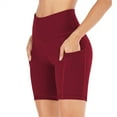 thumbnail image 2 of Women's High Waisted Biker Shorts Stretchy Workout Yoga Shorts with Pockets, 2 of 7