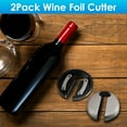 thumbnail image 5 of 2 Pack Wine Foil Cutter, Stainless Steel Wine Foil Cutter Tool, Foil Cutter for Wine Bottles, Wine Bottle Opener Accessory, Christmas Birthday Party Gifts for Wine Lovers, 5 of 6