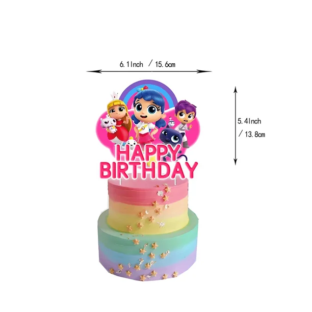 Vajilla para fiesta de cumpleaños True and the Rainbow Kingdom, pancarta para pastel, bandera desechable para colgar, globos True, decoración de cumpleaños
