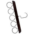 thumbnail image 2 of Multifunctional Wooden Scarf Closet Organizer Hanger Ties Belts Shawls Holder Rack with 5 Loops (Retro Color), 2 of 6