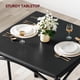 thumbnail image 4 of Small 3-piece dining mesa set para 2: kitchen mesa con cushioned forrado sillas, ideal para para kitchens, apartments, y small dining spaces (negra), 4 of 9