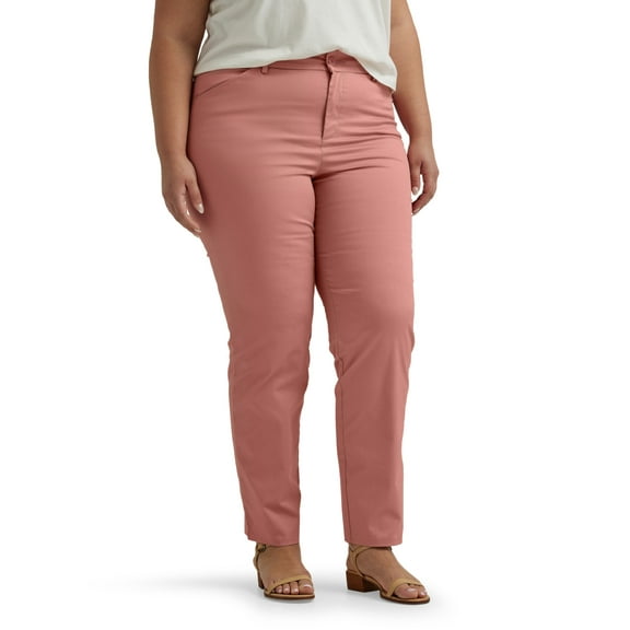 Lee Women's Plus Wrinkle Free Relaxed Fit Straight Leg Pant