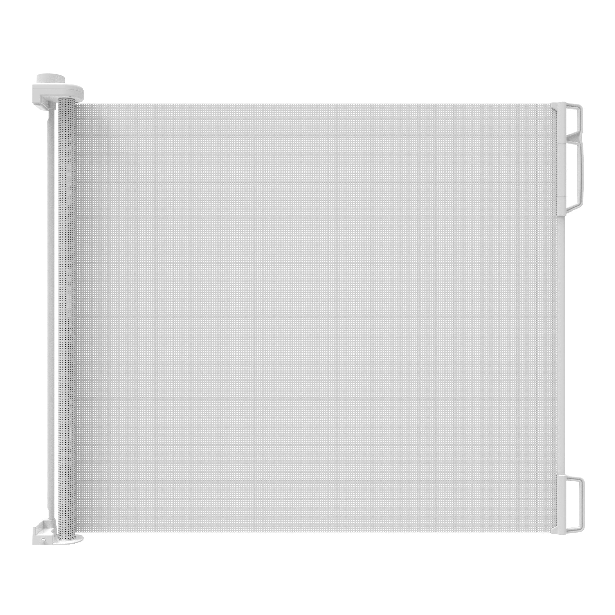 Perma 36” H x 71" W Retractable Baby Gate for 6-24 Months, Manual Tensioning & 3-Way-Locking, Gray