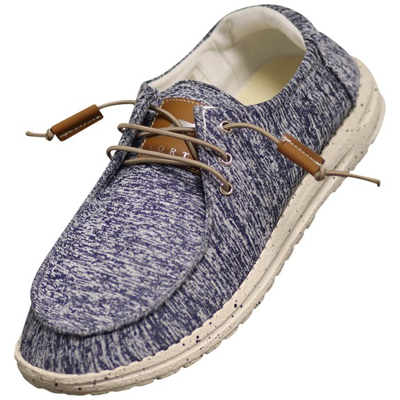 NORTY Womens Boat Shoes Slip On Loafers Canvas Casual Walking Lace Up Sneakers