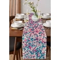 thumbnail image 4 of Colorful Flowers Petal Table Runner 72 Inches, Pastoral Spring Blooms Vintage Bed Runner Dresser Scarves Tabletop for Indoor Outdoor Parties/Ceremony/Banquet, 13" x 72", 4 of 8