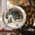 thumbnail image 2 of Birdeem Round Acrylic Christmas Decorations Reindeer Hanging Sign Festive Wall Decorations, 2 of 5