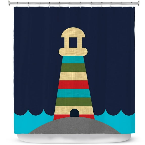 Shower Curtains 70" x 73" from DiaNoche Designs by Kim Hubball - Lighthouse Nursery