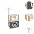 thumbnail image 3 of DOLITY Lit pour Chat Capsule Spatiale Cube pour Chat Condos pour Gratter les Griffes Plusieurs Petits Animaux Couche Simple, 3 of 7