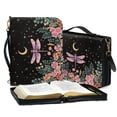 thumbnail image 3 of Kuiaobaty Dragonfly Flower Moon Print Bible Cover for Women Men Book Cover PU Leather Bible Case Church Bag with Handle Lightweight Bible Study Tools Christian Tote Bags with Shoulder Strap, 2XL, 3 of 7