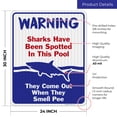 thumbnail image 3 of Swimming Pool Sign, Sharks Have Been Spotted in This Pool, Pool Rules,, 3 of 8