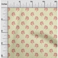 thumbnail image 1 of oneOone Cotton Silk Fabric Floral & Flying Swan Block Printed Craft Fabric BTY 42 Inch Wide, 1 of 4