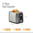 thumbnail image 3 of Toastmaster Tostadora Rápida de 2 Rebanadas - Cocina Esencial para Pan Sándwich y Tostadas de Desayuno - Tostadora de Pan de Rebanada Ancha con Bagel, Botones de Función Congelados y Cancelación - Inc, 3 of 5