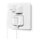 thumbnail image 4 of Botón pulsador multifunción para enchufe de pared, Reino Unido, 13a, 2.1a, doble puerto de carga Usb, botón de toma de pared para el hogar de tres orificios y dos orificios, 4 of 5