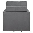 thumbnail image 4 of Furniture of America Olive Linen Fabric Swivel Armchair in Dark Gray, 4 of 9