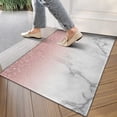 thumbnail image 4 of Pink Glitter White Marble Pattern Door Rugs,Washable Non Slip Door Mats Indoor,Decorative Door Mats,Entry Mat Indoor for Entrance,Bedroom,Kitchen,Bathroom,17"x30", 4 of 6