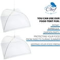 thumbnail image 3 of VONTER (2 Pack) Pop-Up Picnic Mesh Food Covers Tent Umbrella for Outdoors and Camping Food Net Cover Keep out Flies Mosquitoes Ideal for Parties Picnics BBQ, Reusable and Collapsible 16 x 16inches, 3 of 7