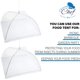 thumbnail image 3 of Carpa de malla para alimentos LNGOOR, 40,6 x 40,6 cm, paquete de 2, cubiertas de nailon blancas, carpas plegables con mosquitera, mosquitera para patio, ideal para acampar al aire libre, picnics,, 3 of 7