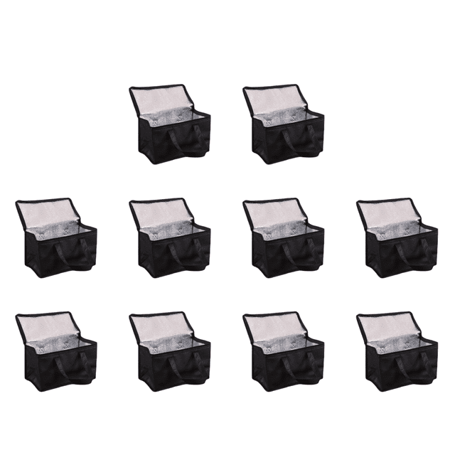 Bolsa de aislamiento Bebida portátil Cerveza Foil Cooler Almuerzo Paquete térmico (L) Negro