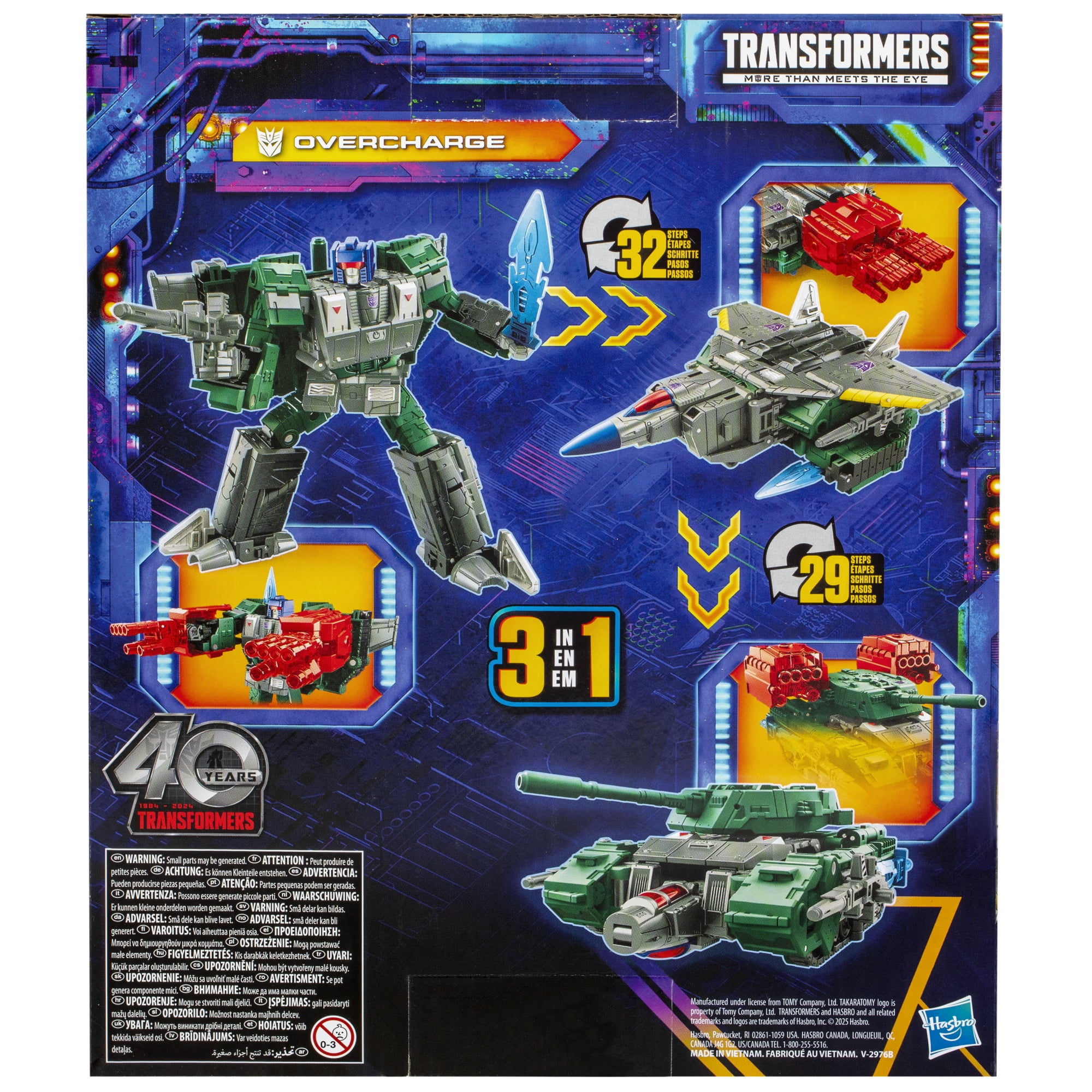 Transformers Legacy United Leader Class Overcharge 7.5” Action Figure, 8+