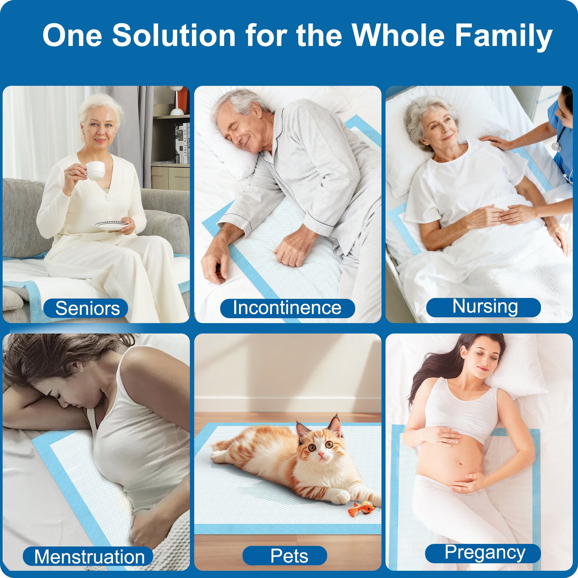 KEKOY Bed Pads for Incontinence Disposable, Maximum Absorbent Bed Pads, 30 x 36 Waterproof Underpads, Disposable Underpads for Adults, XL, 30 Count