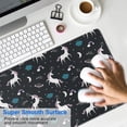 thumbnail image 4 of Long Mouse Pads for Desk,Black Cartoon Unicorn Moon Star Pattern Desk Mats on Top Of Desks, Desk Mouse Pad Extra Large with 3mm Non-Slip Base and Stitched Edge for Gaming,Office,Work,Home 31.5"x11.8", 4 of 6
