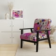 thumbnail image 2 of Designart « Cubisme Déchaîné Expressions Roses » Fauteuil d'Appoint Rembourré Cubisme Rose - Fauteuil Moderne pour Salon, 2 of 7