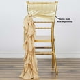 thumbnail image 2 of Efavormart Champagne Chiffon Curly Chair Sash, 2 of 9