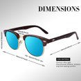 thumbnail image 6 of LINVO Semi-rimless Classic Polarized UV400 Tortoise Gold Frame Blue Sunglasses for Men Women Casual Driving, 6 of 8