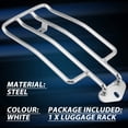 thumbnail image 5 of Portaequipajes para motocicletas JM plateado 280 mm compatible con Harley XL Sportster 883 XL1200 1985-2003, 5 of 5