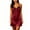 Wine, variant on Kaemgyyd Womens Satin Nightgown Lace Trim Sleepwear Silky Above the Knee Camisole with Built in Bra Lounge Dress(Wine,One Size)