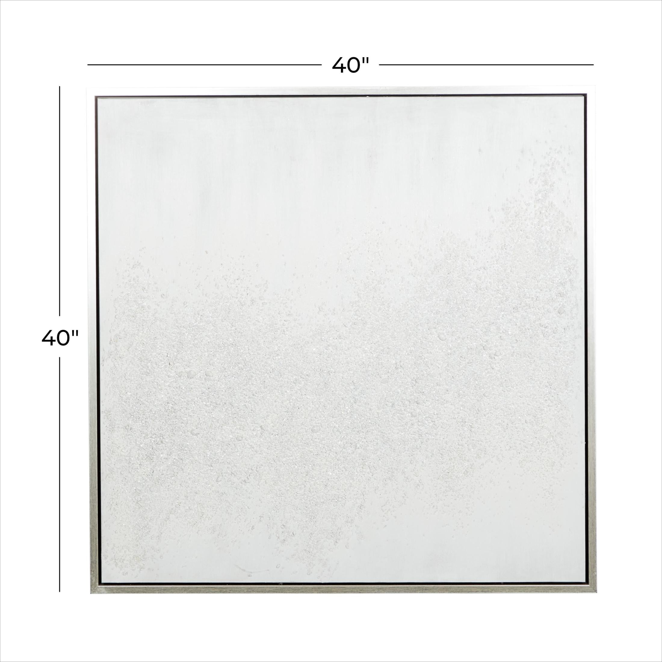 39" x 39" Abstract Framed Wall Art with Silver Frame, by CosmoLiving by Cosmopolitan