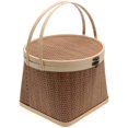 thumbnail image 2 of Brown Synthetic Restaurant Storage Basket Multifunctional Sundries Holder for Home and Events 12.5x8.5x5.5 Inches, 2 of 4